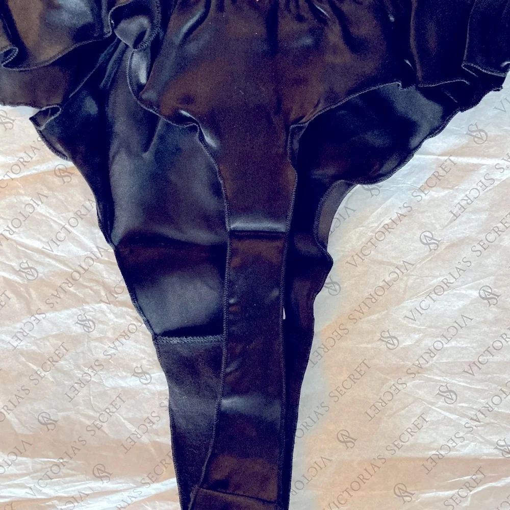 Victoria’s Secrets Silk Ruffle High-Leg Thong NWT